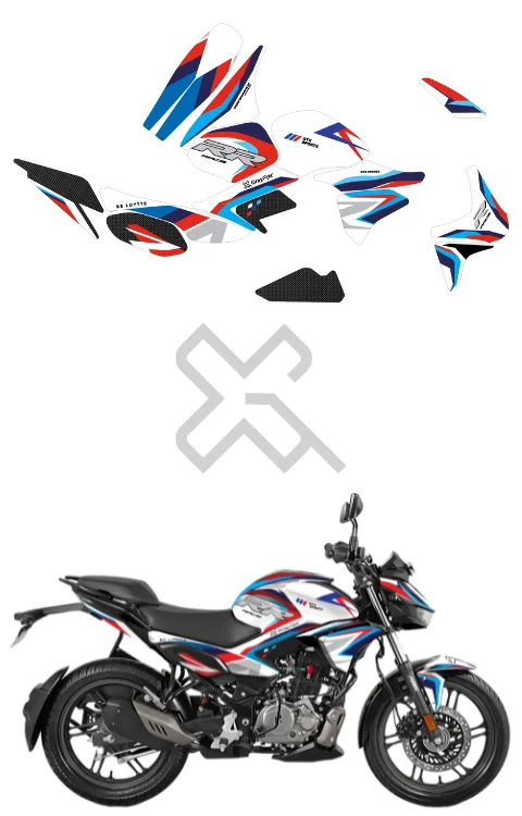 RR Edition Full Body Sticker Compatible with Xtreme 125R | Made In Premium Gloss Vinyl With FPF (Fade Protection Film), Water Proof, Precut Sticker, Pack Of 1 Compatible with Both Side
